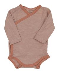 Starorůžovo-bílé pruhované zavinovací body Topomini