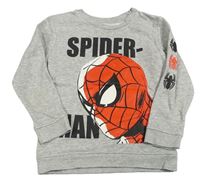 Šedá melírovaná mikina se Spidermanem