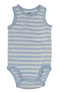 Světlemodro-bílé pruhované body H&M