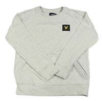 Světlešedá melírovaná mikina s nášivkou Lyle&Scott