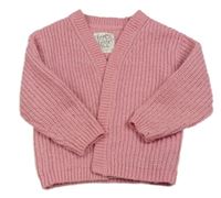 Růžový třpytivý svetrový cardigan C&A