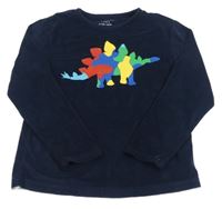 Tmavomodrá pyžamová mikina s dinosaurem Primark