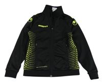 Černá sportovní propínací funkční mikina se vzorem Uhlsport