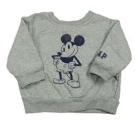 Šedá melírovaná mikina s Mickeym zn. GAP