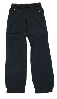 Tmavomodré outdoorové kalhoty s odepínacími nohavicemi a páskem CMP