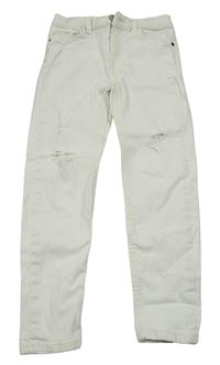 Bílé skinny rifle s prošoupáním Zara