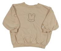 Béžová oversize mikina s králíkem Next