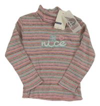 Nové - Barevný pruhovaný rolák s nápisem Fagottino