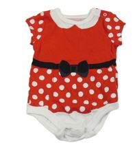 Červeno-bílé body s puntíky a mašlí - Minnie Disney