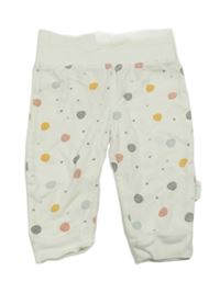 Bílé puntíkaté lehké tepláky Primark