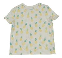 Smetanové tričko s ananasy Primark