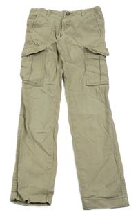 Pískové plátěné slim cargo chino kalhoty Jack & Jones