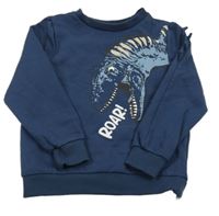 Tmavomodrá mikina s dinosaurem Pep&Co