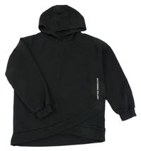 Černá mikina s nápisem a kapucí F&F