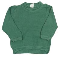 Zelený pletený svetr H&M