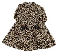 Hnědo-černé lehké leopardí šaty Name it