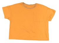 Neonově oranžové oversize tričko s kapsou George