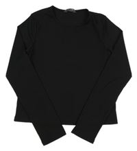 Černé žebrované crop triko Primark