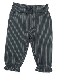 Tmavošedé pruhované teplákové kalhoty Topomini
