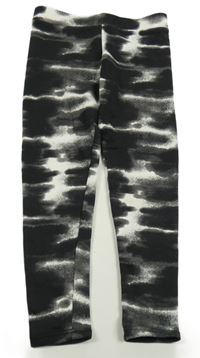 Černo-bílé vzorované zateplené legíny Primark