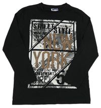 Černé triko s potiskem Yigga