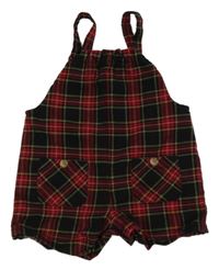 Černo-červené kostkované laclové kraťasy Next