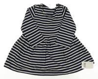 Nové - Tmavomodro-bílé pruhované pletené šaty Mothercare