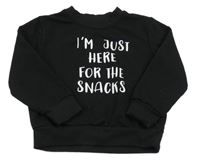 Černá lehká mikina s nápisy 