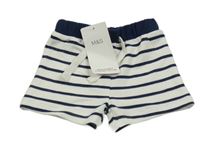 Nové - bílo-tmavomodré pruhované teplákové kraťasy M&S