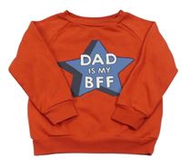 Červená mikina s hvězdou s nápisem Primark