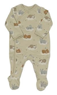 Světlebéžový overal se zvířátky C&A