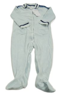 Nové - světlemodrý sametový overal s límečkem Next