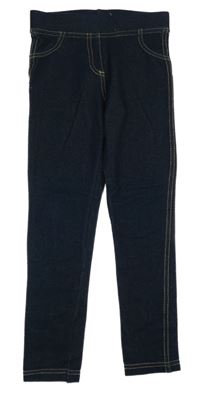 Tmavomodré legíny riflového vzhedu