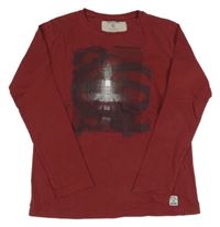 Vínové triko s potiskem 