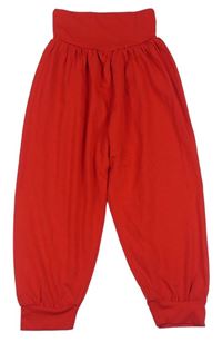Červené harémové kalhoty