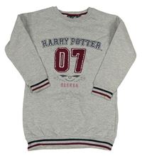 Šedá melírovaná šatová mikina s číslem a nápisy - Harry Potter Primark