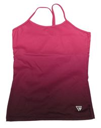 Růžovo-černý ombré sportovní top Tchibo
