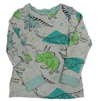 Šedé pyžamové triko s diny H&M