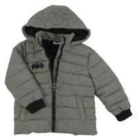 Šedá šusťáková zimní bunda s kapucí - Batman 