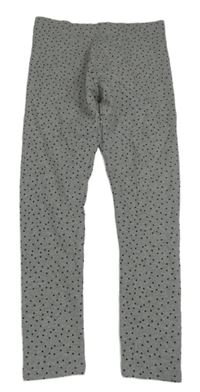 Šedo-černé puntíkaté legíny Next