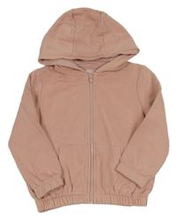 Růžová propínací mikina s kapucí F&F