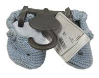 Nové - Světlemodré pletené capáčky s čumáky Mothercare