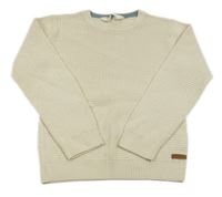 Smetanový žebrovaný svetr H&M