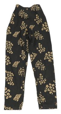 Antracitovo-béžové legíny s leopardím vzorem Nutmeg