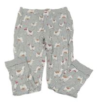 Šedé lehké tepláky s lamami Peacocks