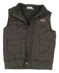 Antracitová šusťáková zateplená vesta s číslem Impidimpi