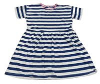 Světlešedo-tmavomodré pruhované šaty F&F