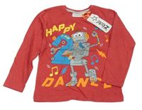 Nové - Jahodové triko s robotem 