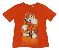 Červené tričko s potiskem - Sonic H&M