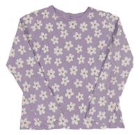 Lila květované triko Sinsay